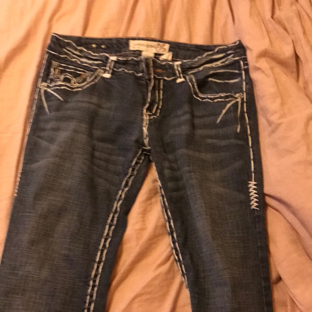 Laguna Beach Jeans with thick white stitching